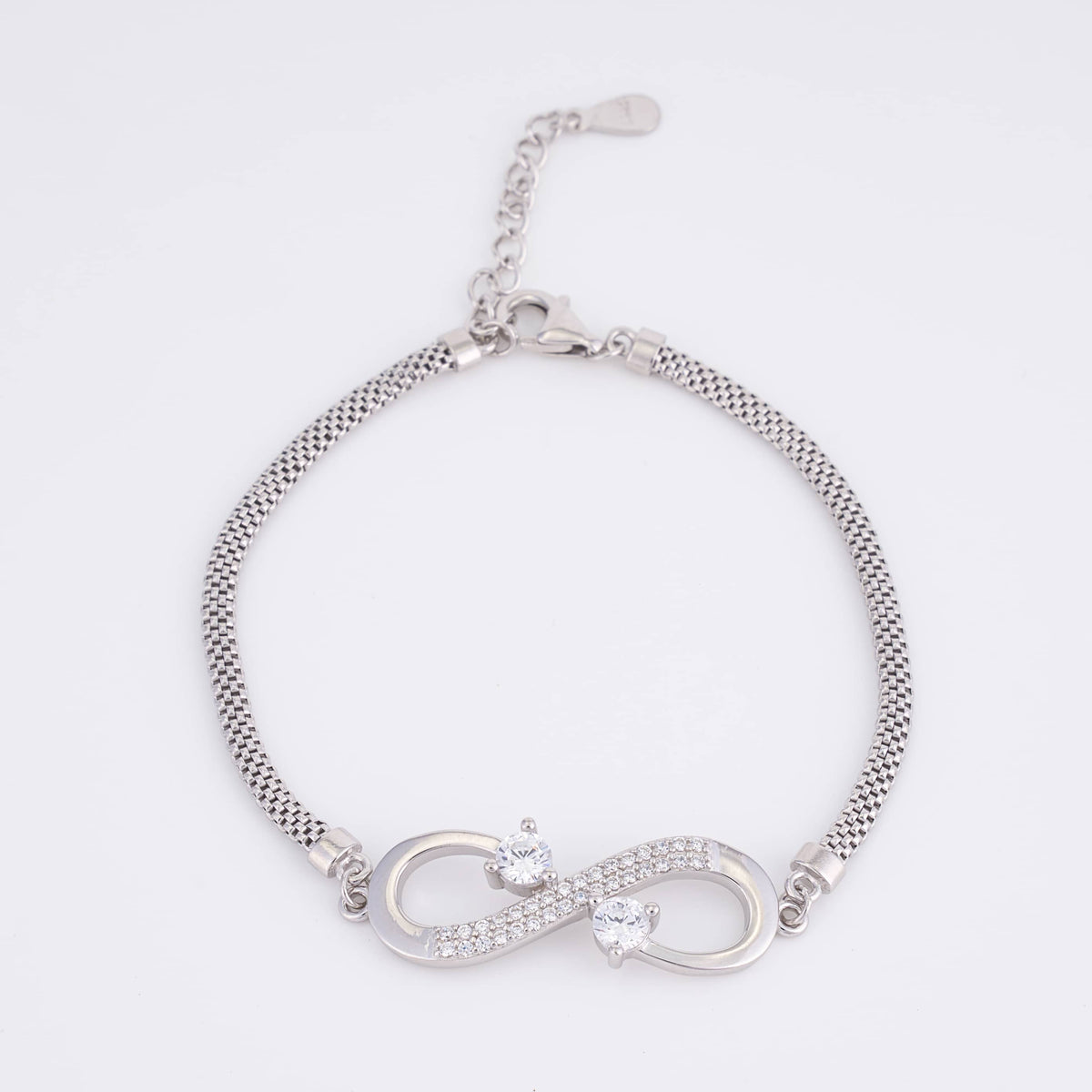 Silver Infinity CZ Bracelet