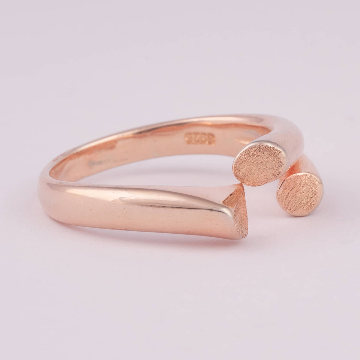 Open-Ended Rose Gold Bypass Ring