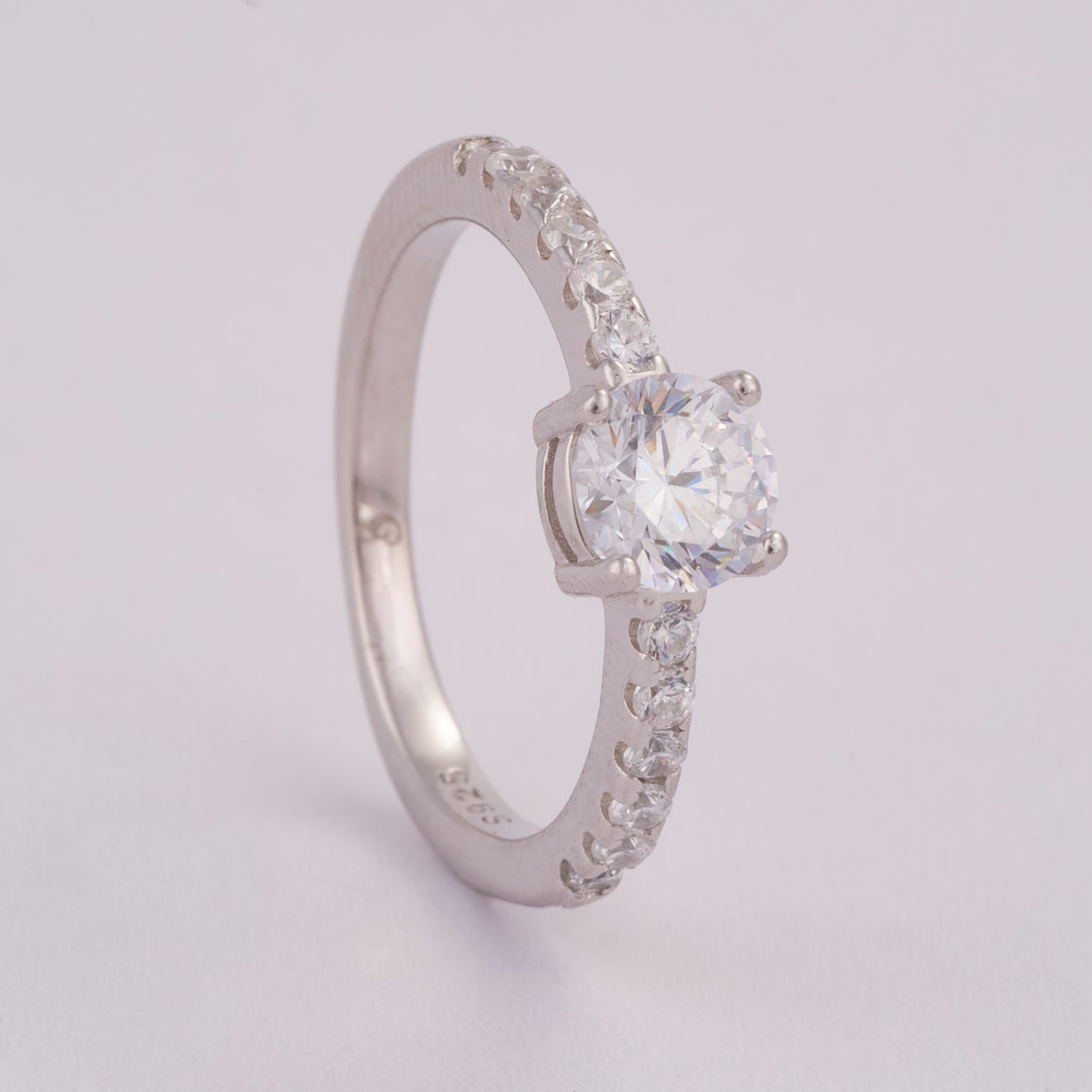 Silver Solitaire Ring for Women | Engagement Ring