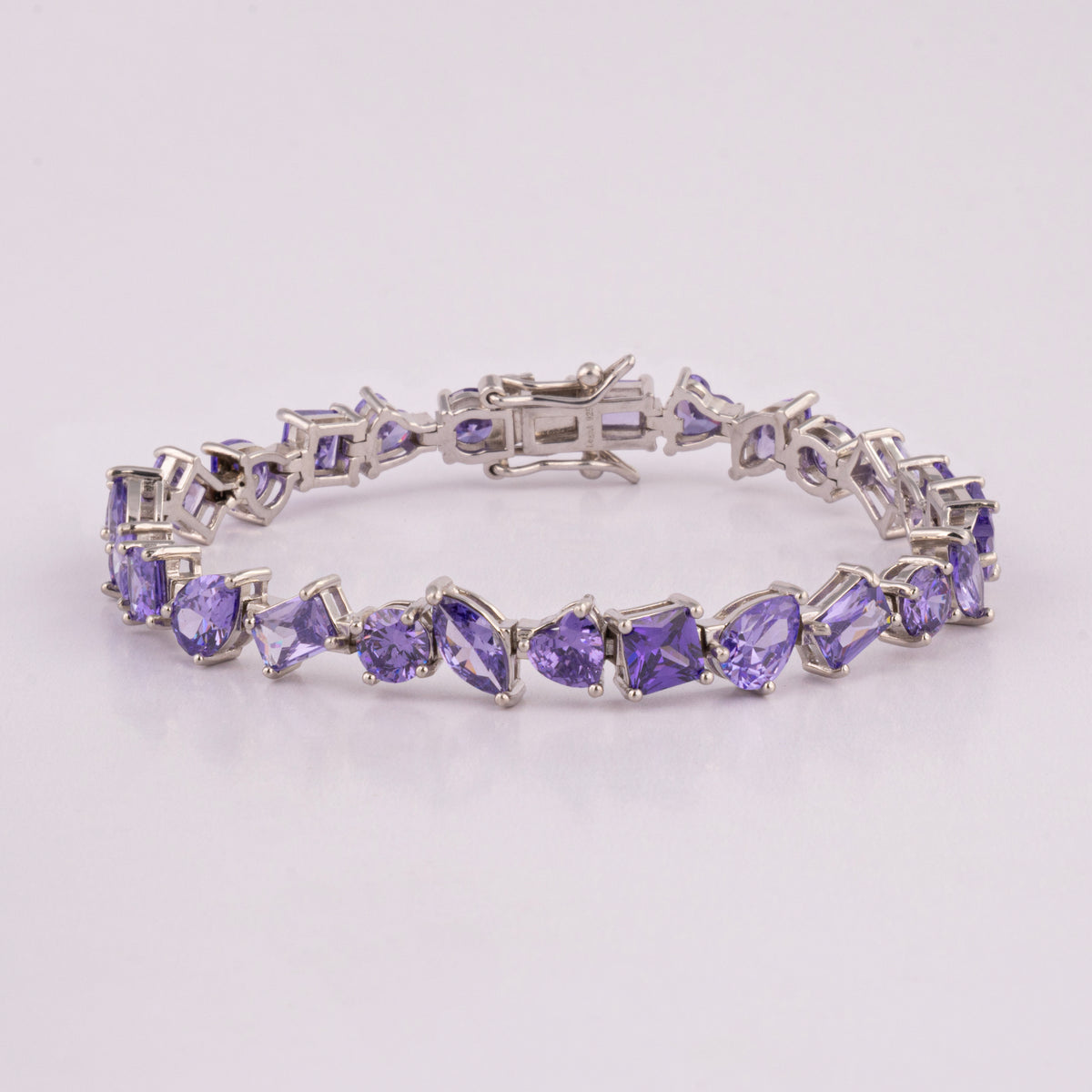 925 Silver Tanzanite Pear Stone Bracelet for Women