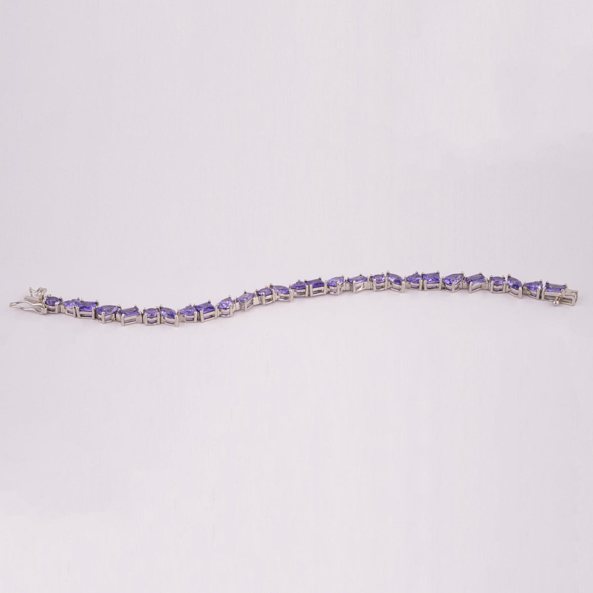 925 Silver Tanzanite Pear Stone Bracelet for Women