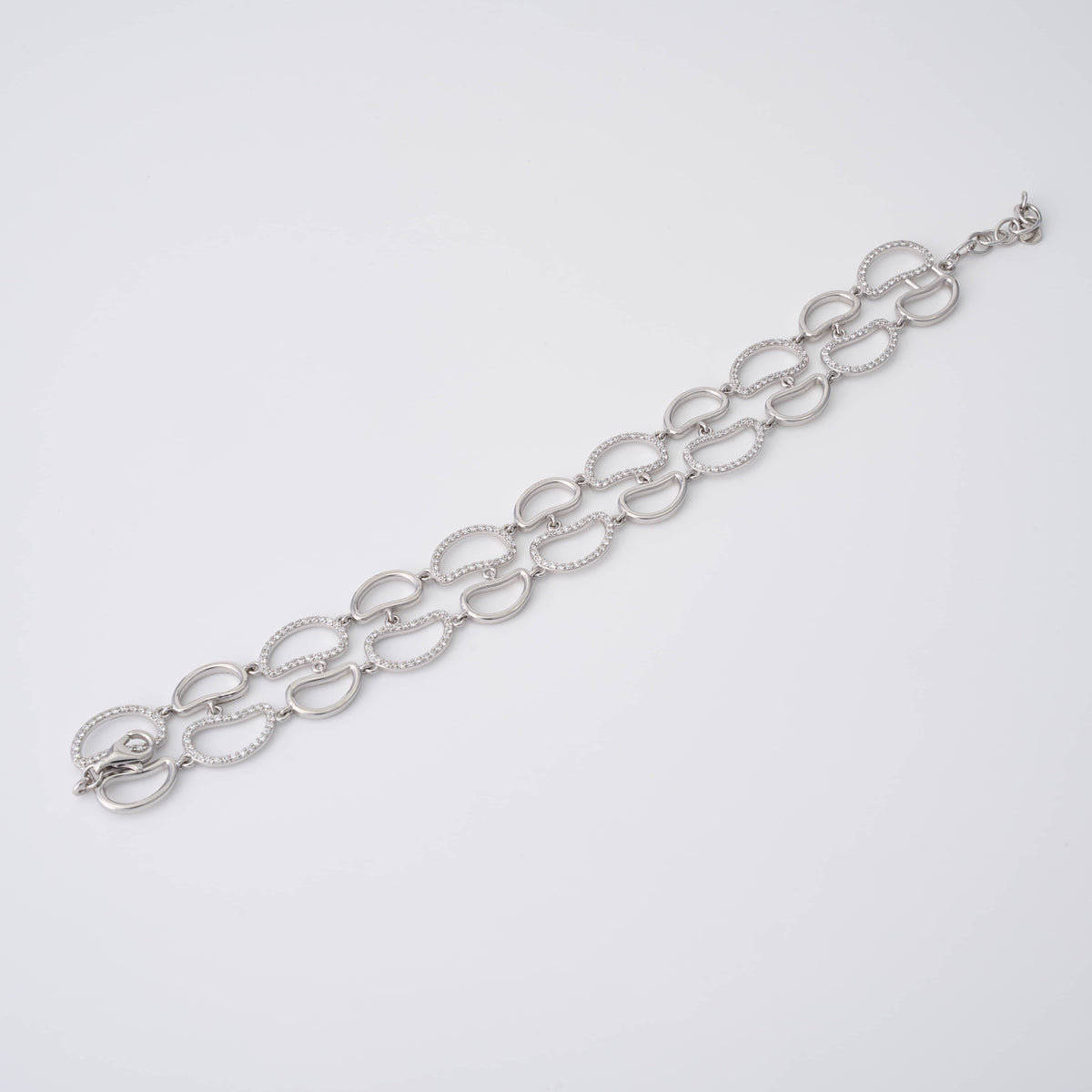 Silver Oval Link Bracelet