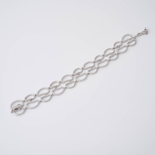 Silver Oval Link Bracelet