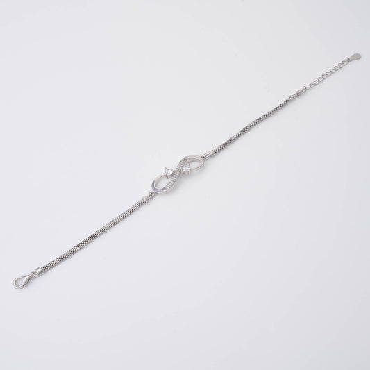Silver Infinity CZ Bracelet