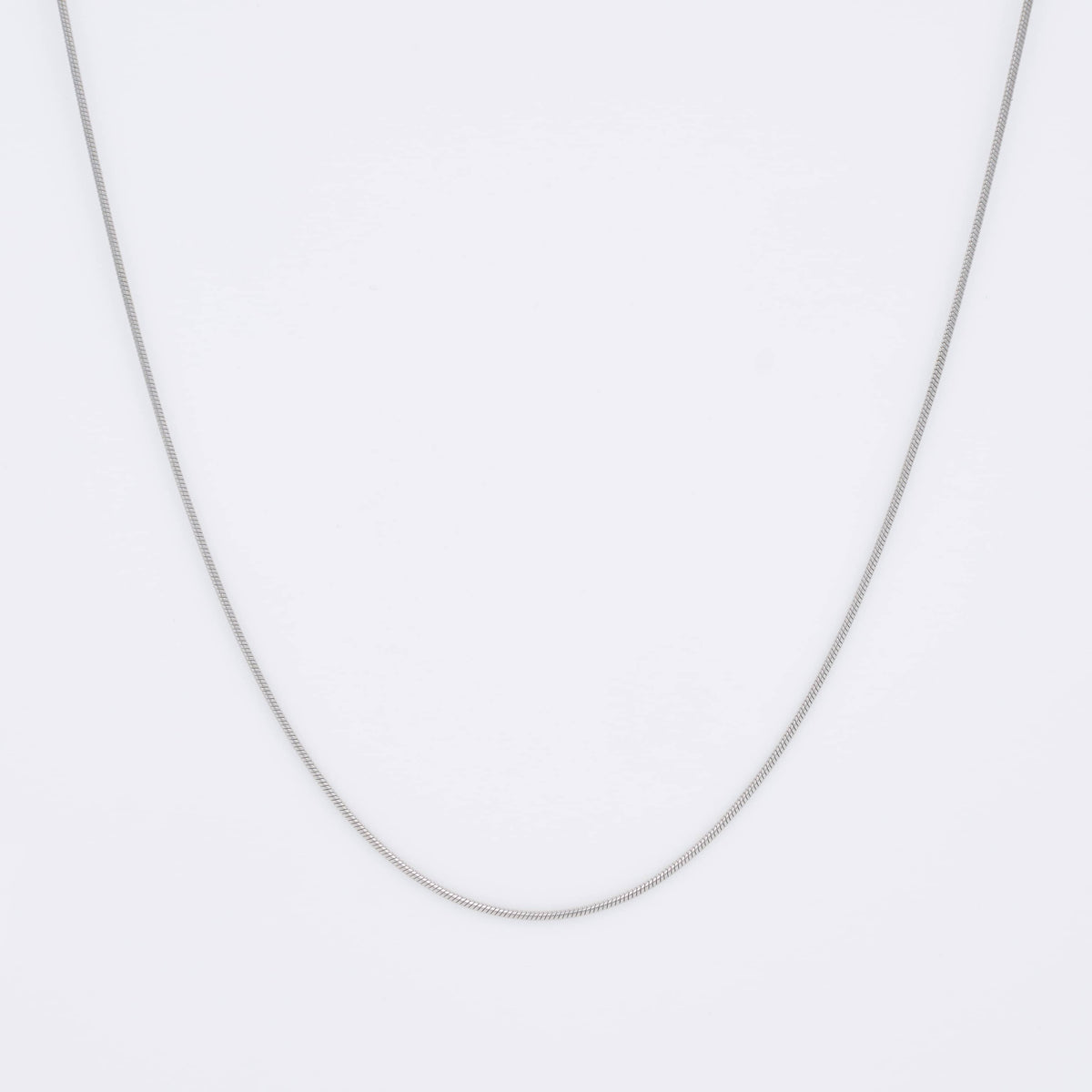 Classic Thin Silver Snake Chain Necklace