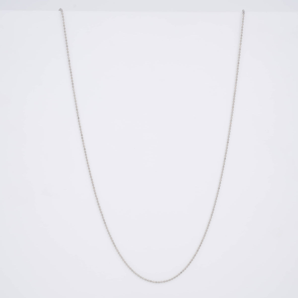 Delicate Silver Beaded Satellite Chain Necklace