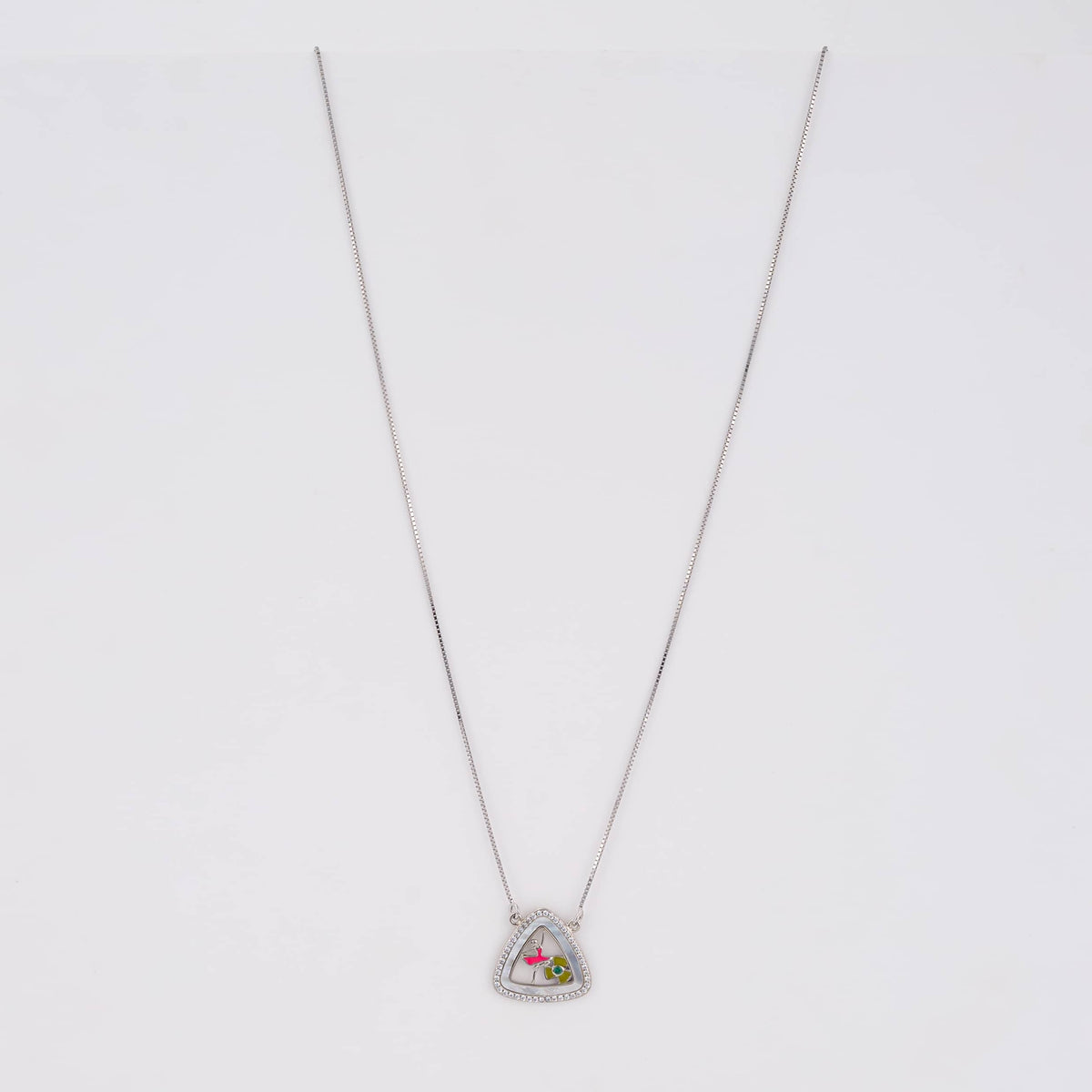 925 Sterling Silver Ballerina Pendant Necklace