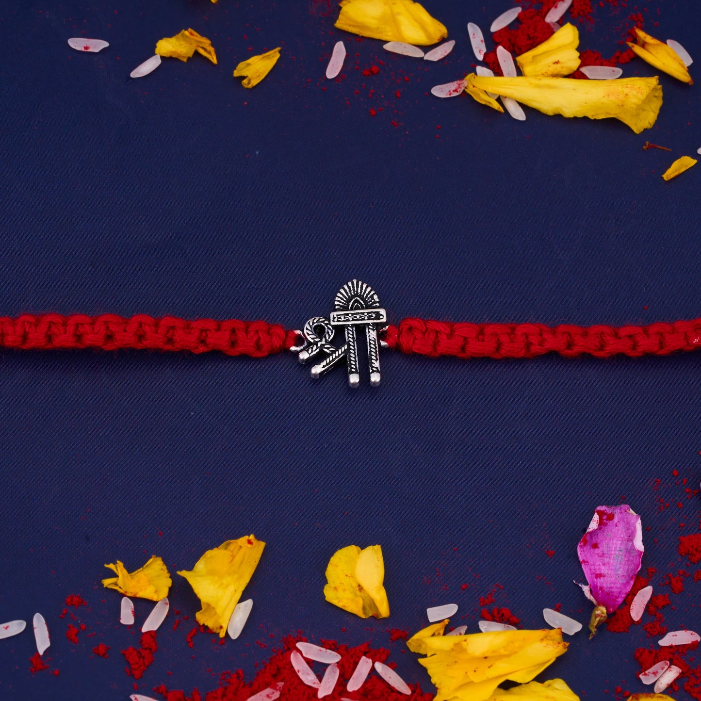 Silver Shree Oxidised Rakhi