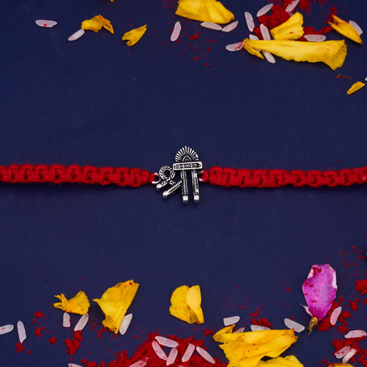 Silver Shree Oxidised Rakhi