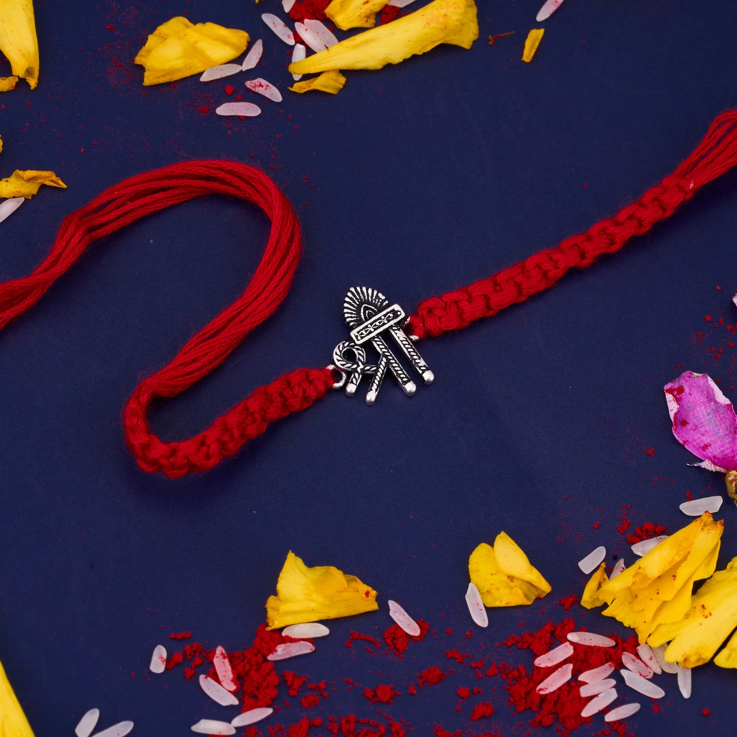 Silver Shree Oxidised Rakhi