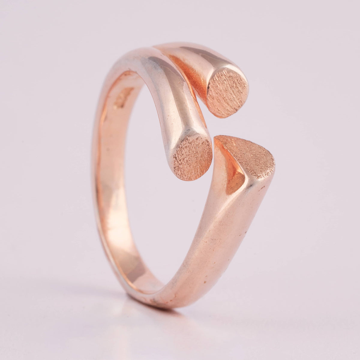 Open-Ended Rose Gold Bypass Ring