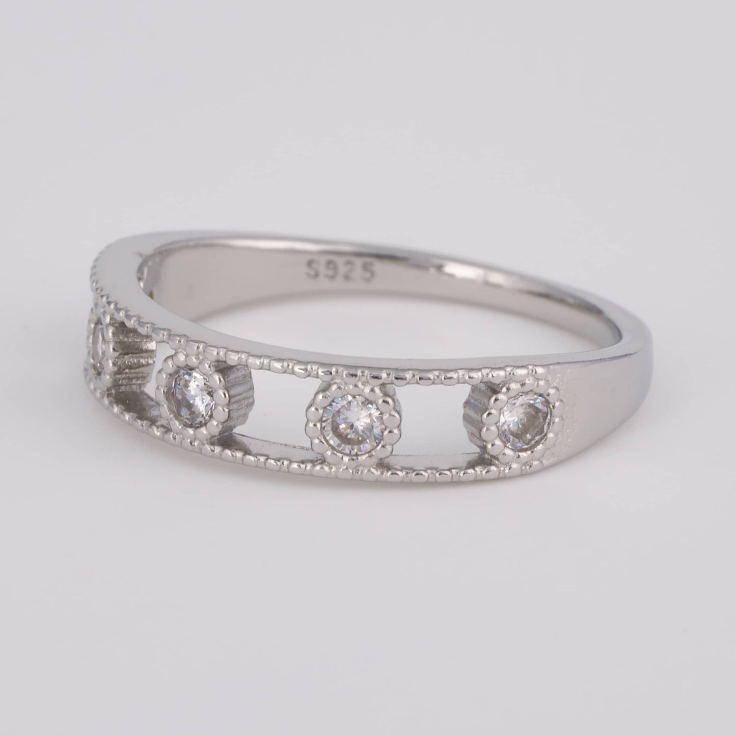 925 Silver diamond ring