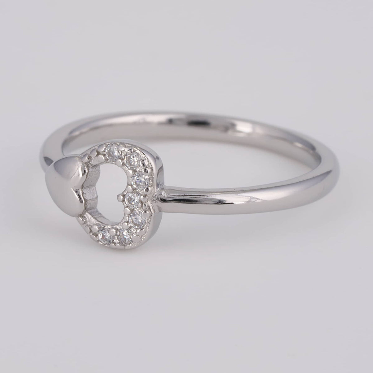925 Silver Open Heart Ring for Women
