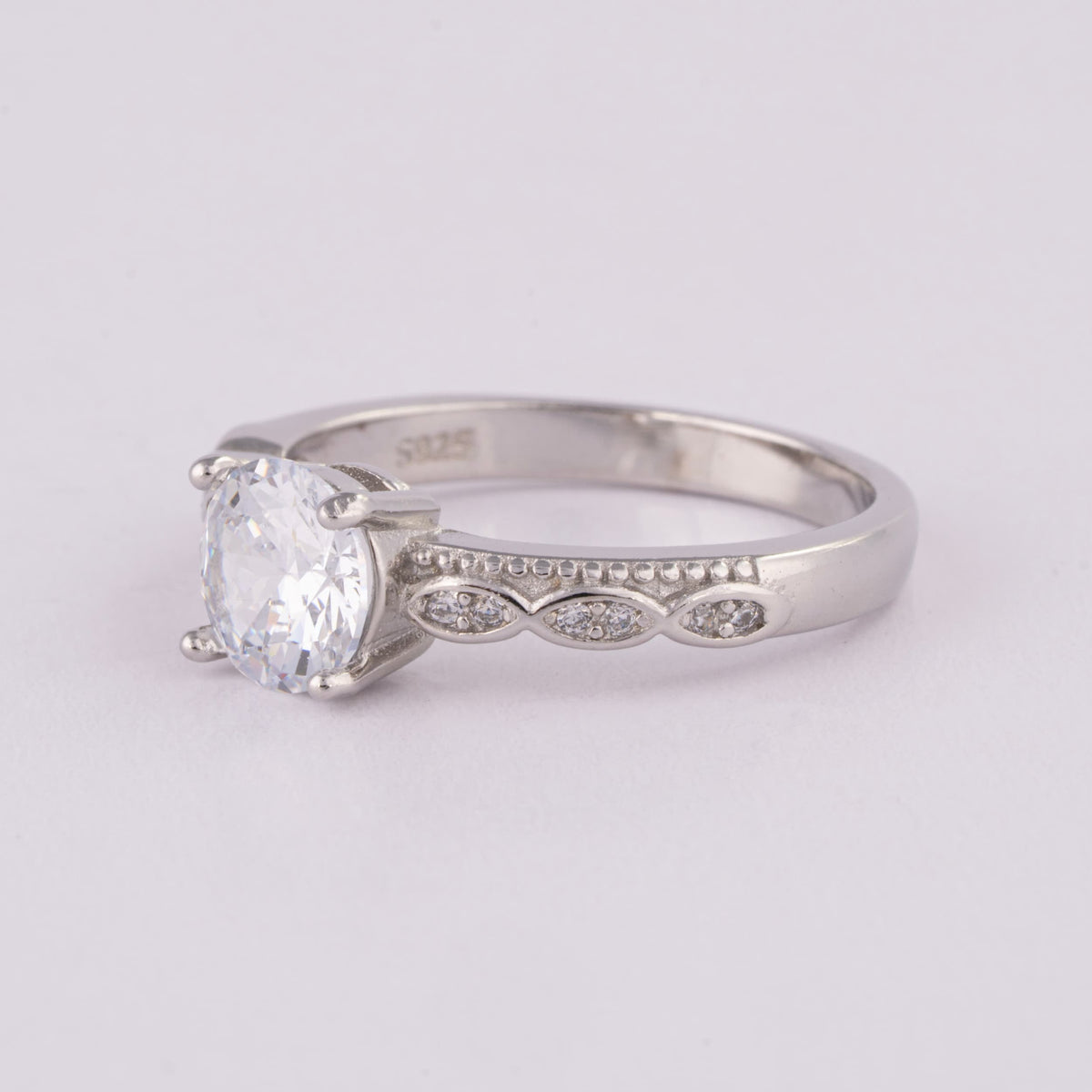 Silver Solitaire Ring for Women | Simple Daily Wear