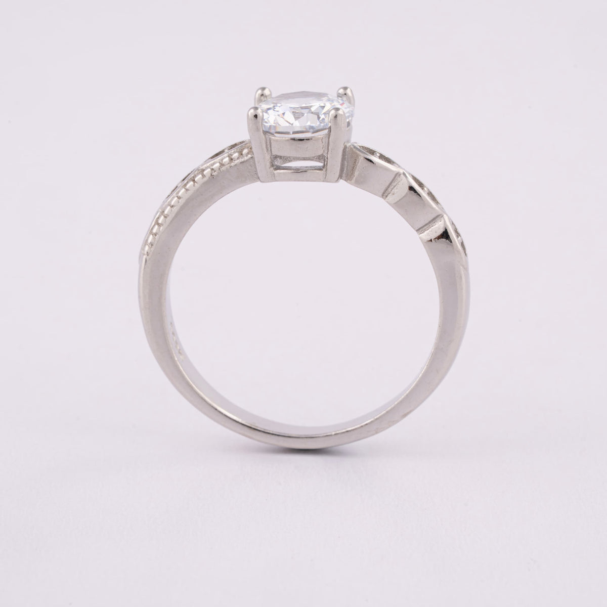 Silver Solitaire Ring for Women | Simple Daily Wear