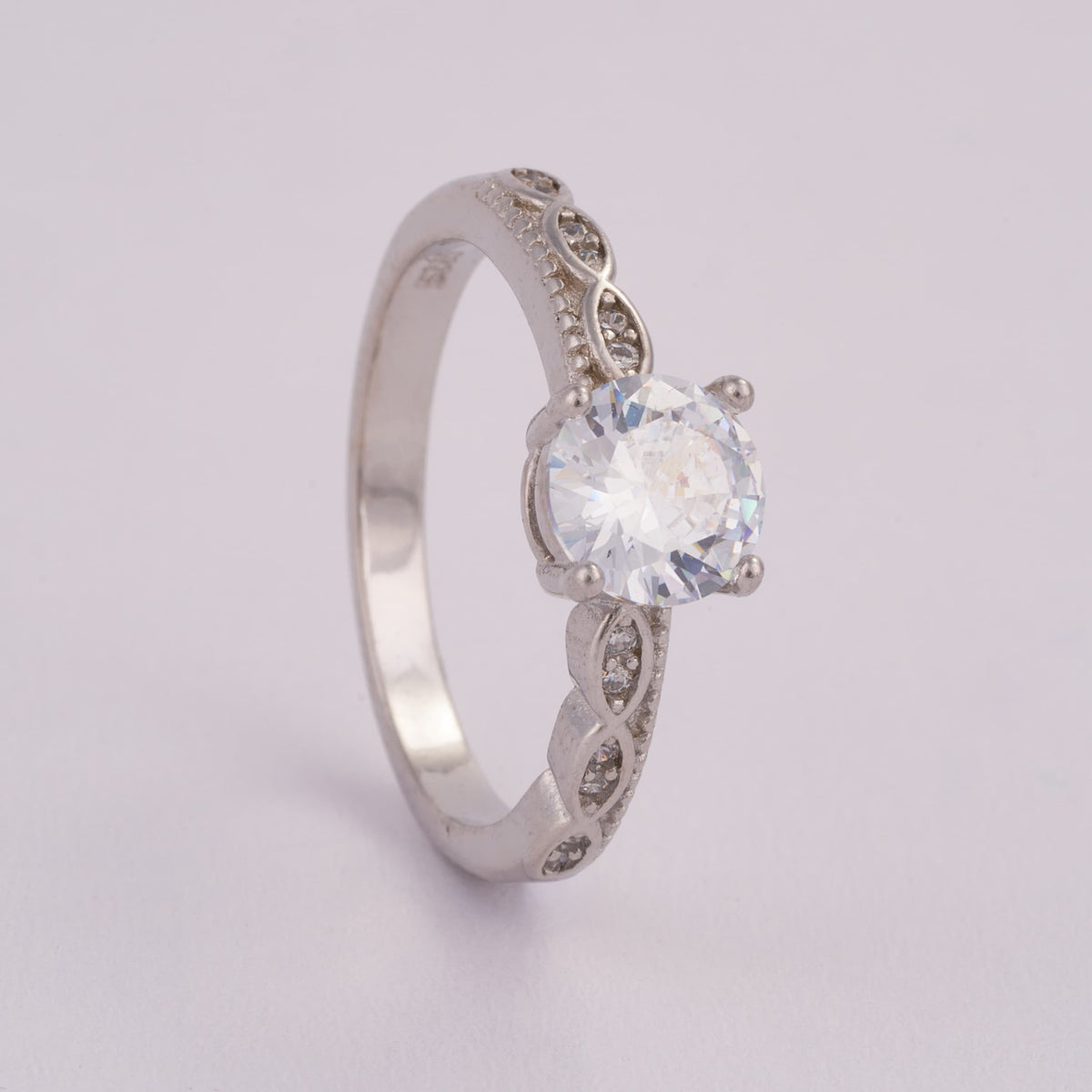 Silver Solitaire Ring for Women | Simple Daily Wear