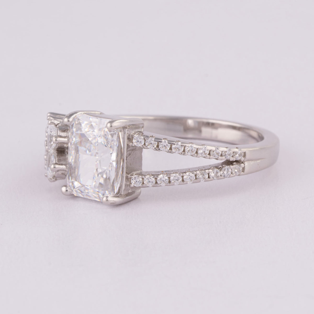 Square Stone Silver Ring for Women | Engagement Ring
