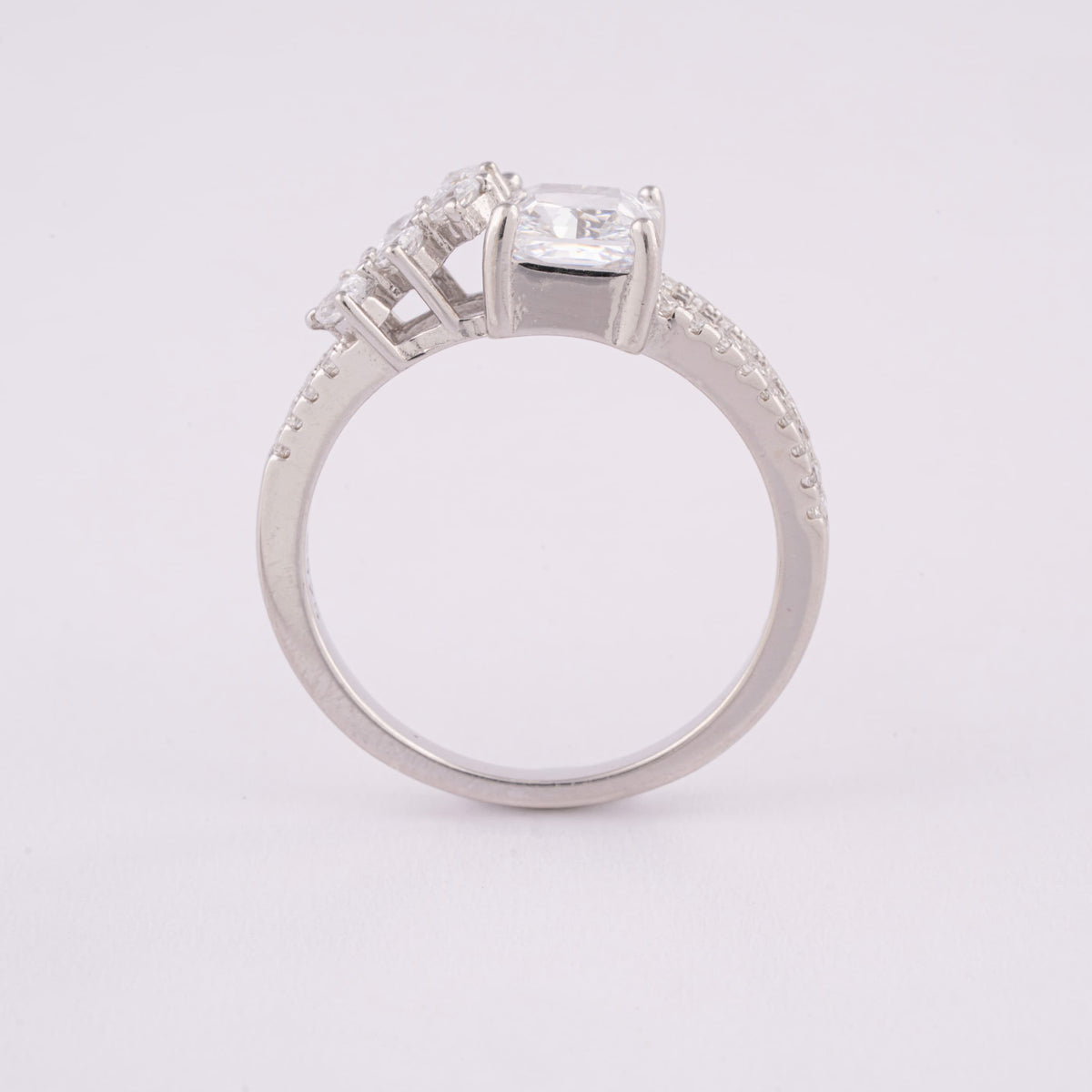 Square Stone Silver Ring for Women | Engagement Ring
