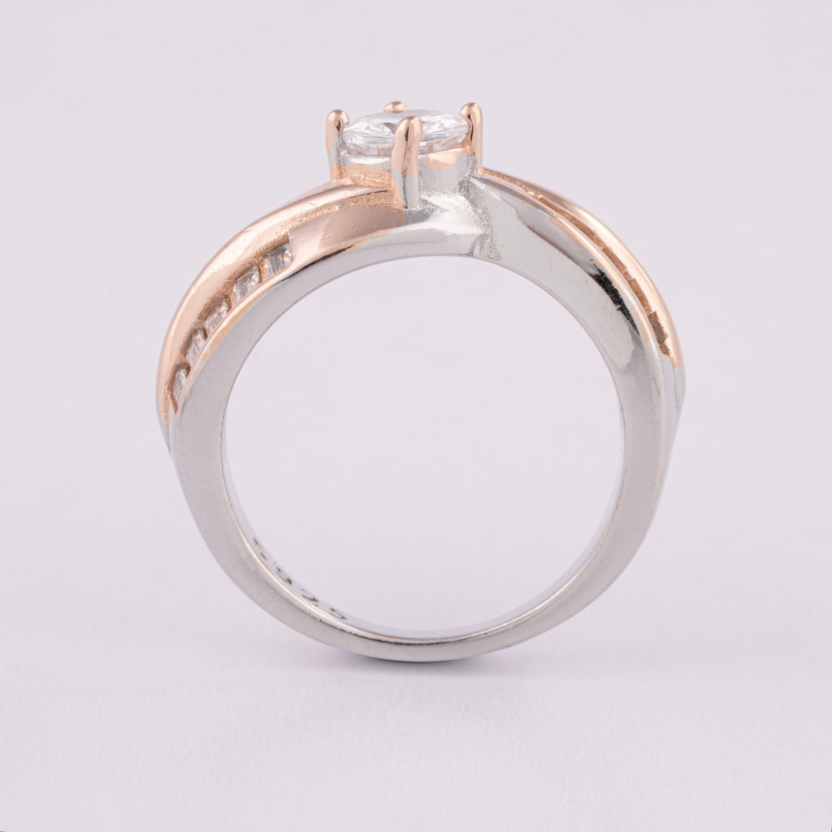Gold and Silver Ring for Women | Two Tone Ring